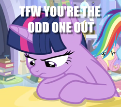 Size: 1478x1308 | Tagged: safe, derpibooru import, edit, edited screencap, screencap, fluttershy, rainbow dash, twilight sparkle, twilight sparkle (alicorn), alicorn, pegasus, pony, the ending of the end, caption, cropped, image macro, solo focus, text