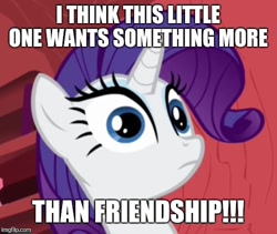 Size: 500x422 | Tagged: safe, artist:stay gold, rarity, pony, unicorn, female, image macro, implied sex, meme, reference