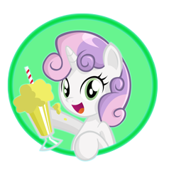 Size: 2000x2105 | Tagged: safe, artist:danmakuman, sweetie belle, pony, unicorn, female, filly, milkshake, solo, white coat