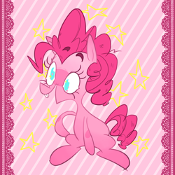 Size: 1000x1000 | Tagged: safe, artist:cassettepunk, pinkie pie, earth pony, pony, female, mare, solo