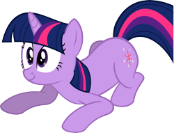 Size: 6690x5116 | Tagged: safe, artist:slb94, derpibooru import, twilight sparkle, unicorn twilight, unicorn, mmmystery on the friendship express, absurd resolution, behaving like a dog, simple background, sitting, solo, transparent background, vector