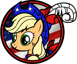 Size: 1500x1254 | Tagged: safe, artist:akili-amethyst, applejack, earth pony, pony, 4th of july, clothes, solo, yankie doodle