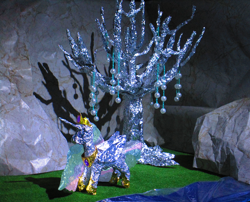 Size: 926x748 | Tagged: safe, artist:malte279, princess celestia, alicorn, pony, craft, diorama, irl, photo, tinfoil, tree of harmony