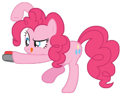 Size: 5000x3897 | Tagged: safe, artist:birthofthepheonix, pinkie pie, earth pony, pony, button, simple background, transparent background, vector