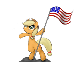 Size: 1100x900 | Tagged: safe, artist:roxandasher, applejack, earth pony, pony, 4th of july, american applejack, american flag, american independence day, amerijack, flag, independence day, solo, united states, wingding eyes