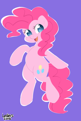 Size: 1280x1920 | Tagged: safe, artist:leslers, pinkie pie, earth pony, pony, lineless, simple background, solo