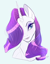 Size: 1688x2138 | Tagged: safe, artist:clockworkquartet, rarity, pony, unicorn, female, mare, open mouth, simple background, solo