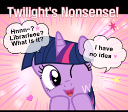 Size: 1600x1400 | Tagged: safe, artist:s.guri, derpibooru import, twilight sparkle, americano exodus, book, bookhorse, cute, denial, happy, heart, looking at you, open mouth, parody, smiling, solo, stars, that pony sure does love books, twiabetes, uvula, vector, wink