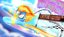 Size: 4000x2300 | Tagged: safe, artist:ask-colorsound, derpibooru import, spitfire, pegasus, pony, race, wonderbolts