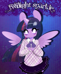 Size: 2500x3000 | Tagged: safe, artist:lolopan, derpibooru import, twilight sparkle, twilight sparkle (alicorn), alicorn, anthro, ambiguous facial structure, pixiv, solo