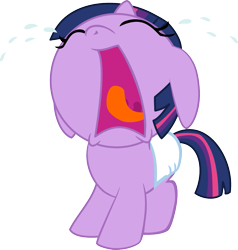 Size: 1245x1307 | Tagged: safe, artist:mighty355, derpibooru import, twilight sparkle, pony, baby, baby pony, babylight sparkle, base used, crying, cute, dawwww, diaper, diapered, diapered filly, filly, foal, infant, newborn, recolor, solo, twiabetes, white diaper