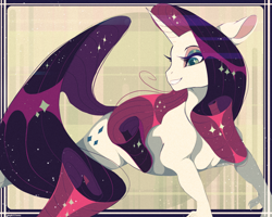 Size: 2142x1710 | Tagged: safe, artist:clockworkquartet, rarity, pony, unicorn, eyeshadow, female, makeup, mare, smiling, solo