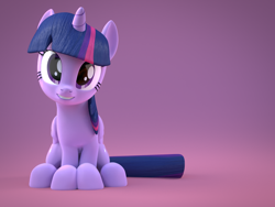 Size: 1600x1200 | Tagged: safe, artist:3d thread, artist:borickrut, artist:creatorofpony, derpibooru import, twilight sparkle, twilight sparkle (alicorn), alicorn, pony, /mlp/, 3d, 3d model, blender, cute, female, mare, sitting, smiling, solo, twiabetes, wallpaper