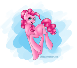 Size: 3400x3020 | Tagged: safe, artist:gree3, pinkie pie, earth pony, pony, female, mare, simple background, solo, white background