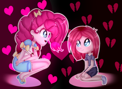 Size: 2048x1500 | Tagged: safe, artist:vixelzf, pinkie pie, equestria girls, commission, heart eyes, pinkamena diane pie, wingding eyes