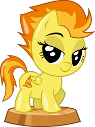 Size: 2553x3413 | Tagged: safe, artist:phucknuckl, derpibooru import, spitfire, pony, my little pocket ponies, cute, cutefire, daaaaaaaaaaaw, female, lidded eyes, pocket ponies, simple background, solo, transparent background