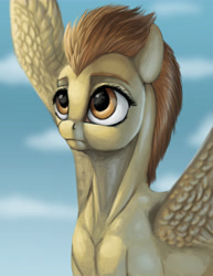 Size: 5100x6600 | Tagged: safe, derpibooru import, spitfire, pegasus, pony, absurd resolution, bust, digital, military, painting, portrait, realistic, wonderbolts