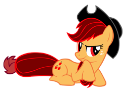 Size: 6000x4460 | Tagged: safe, artist:aeroytechyon-x, applejack, earth pony, pony, absurd resolution, corrupted, recolor, simple background, transparent background, vector