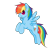 Size: 600x600 | Tagged: safe, artist:thesilliestwilly, derpibooru import, rainbow dash, pegasus, pony, backwards cutie mark, female, mare, simple background, solo, transparent background