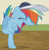 Size: 372x380 | Tagged: safe, derpibooru import, screencap, rainbow dash, pegasus, pony, flight to the finish, abomination, close-up, cropped, eyes closed, female, great moments in animation, happy, hat, mare, open mouth, smear frame, smiling, solo, wat, whistle