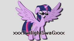 Size: 1366x769 | Tagged: safe, derpibooru import, twilight sparkle, twilight sparkle (alicorn), alicorn, pony, angry, female, mare, mlg, solo, swag, wallpaper