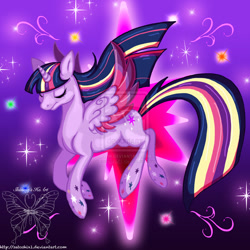 Size: 1024x1024 | Tagged: safe, artist:shimmycocopuffssx1, derpibooru import, twilight sparkle, twilight sparkle (alicorn), alicorn, pony, female, mare, rainbow power, solo