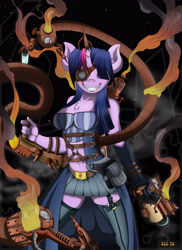 Size: 3500x4800 | Tagged: safe, artist:ags-30, derpibooru import, twilight sparkle, anthro, solo, steampunk