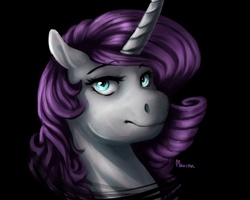 Size: 5000x4000 | Tagged: safe, artist:maxiima, rarity, pony, unicorn, bust, portrait, solo