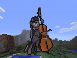 Size: 640x480 | Tagged: safe, artist:busoni, octavia melody, earth pony, pony, bipedal, cello, female, game screencap, mare, minecraft, minecraft pixel art, musical instrument, pixel art, solo