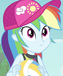 Size: 685x828 | Tagged: safe, derpibooru import, screencap, rainbow dash, better together, equestria girls, forgotten friendship, cropped, cute, dashabetes, solo, sports, volleyball