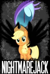 Size: 512x747 | Tagged: safe, applejack, nightmare moon, earth pony, pony, fanfic, fanfic art, fanfic cover