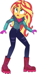 Size: 3200x6385 | Tagged: safe, artist:steyrrdash, sunset shimmer, better together, equestria girls, holidays unwrapped, boots, clothes, female, shoes, simple background, solo, transparent background, vector, winter outfit