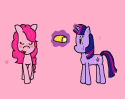 Size: 626x495 | Tagged: safe, artist:star-cannon, derpibooru import, pinkie pie, twilight sparkle, earth pony, pony, female, lesbian, pun, shipping, twinkie