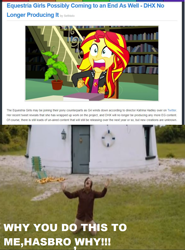 Size: 880x1188 | Tagged: safe, artist:brandonale, edit, edited screencap, screencap, sunset shimmer, human, epic fails (equestria girls), eqg summertime shorts, equestria girls, drama, drama bait, equestria daily, irl, irl human, op is a cuck, photo, the end of equestria girls