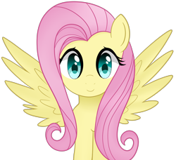 Size: 4500x4100 | Tagged: safe, artist:emera33, fluttershy, pegasus, pony, absurd resolution, c:, cute, looking at you, shyabetes, smiling, solo, spread wings