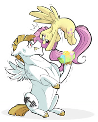 Size: 1024x1280 | Tagged: safe, artist:craftedfun3, bulk biceps, fluttershy, pegasus, pony, angry, female, flutterbulk, food, ice cream, male, mood swing, preggoshy, pregnant, sensibly-proportioned pregnancy, shipping, straight