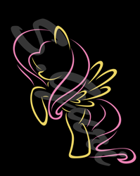 Size: 1456x1826 | Tagged: safe, artist:s.guri, fluttershy, pegasus, pony, minimalist, solo, vector, watermark