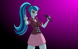 Size: 3840x2400 | Tagged: safe, artist:funkybacon, derpibooru import, sonata dusk, equestria girls, rainbow rocks, microphone, solo, wallpaper