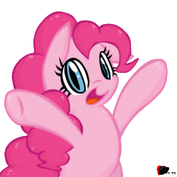 Size: 1000x1000 | Tagged: safe, artist:ggumbaramggun, pinkie pie, earth pony, pony, animated, female, mare, pink coat, pink mane, solo
