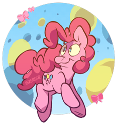 Size: 1000x1075 | Tagged: safe, artist:inzergue, pinkie pie, earth pony, pony, female, mare, pink coat, pink mane, simple background, solo