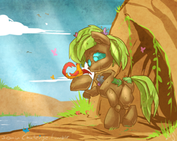 Size: 1000x800 | Tagged: safe, artist:atryl, oc, oc only, 30 minute art challenge, earth elemental, elemental, rock pony