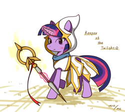 Size: 1000x900 | Tagged: safe, artist:me, derpibooru import, twilight sparkle, clothes, dota 2, keeper of the light, pixiv, solo