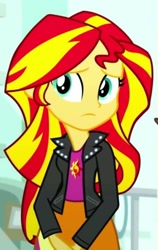 Size: 589x934 | Tagged: safe, screencap, sunset shimmer, eqg summertime shorts, equestria girls, pet project, cropped, solo