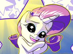 Size: 2048x1536 | Tagged: safe, artist:itsalwayspony, rarity, pony, unicorn, smiling, solo, starry eyes, wingding eyes