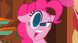 Size: 467x261 | Tagged: safe, screencap, pinkie pie, earth pony, pony, faic, female, floppy ears, mare, pink coat, pink mane