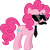 Size: 900x893 | Tagged: safe, artist:l0gun, pinkie pie, earth pony, pony, .svg available, moustache, necktie, simple background, solo, sunglasses, swag, transparent background, vector