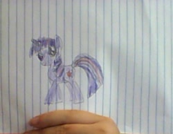 Size: 386x299 | Tagged: safe, artist:gracie_cleopatra, derpibooru import, twilight sparkle, cute, hand, lined paper, looking at you, smiling, solo, traditional art