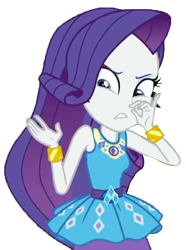 Size: 458x616 | Tagged: safe, artist:ktd1993, edit, edited screencap, screencap, rarity, better together, equestria girls, a queen of clubs, clothes, dress, female, geode of shielding, holding nose, magical geodes, plugged nose, rarity is not amused, solo, unamused