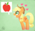 Size: 1489x1299 | Tagged: safe, artist:notenoughapples, applejack, earth pony, pony, heart, looking up, open mouth, pictogram, smiling, solo, speech bubble, that pony sure does love apples