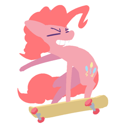 Size: 571x613 | Tagged: safe, artist:nobody, pinkie pie, earth pony, pony, awesome, gnarly, hang ten, pony hawk pro skater, radical, skateboard, skateboarding, solo, tubular